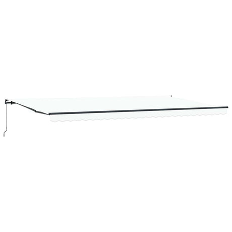 Retractable Awning White 600 x 300 cm Polyester and Steel