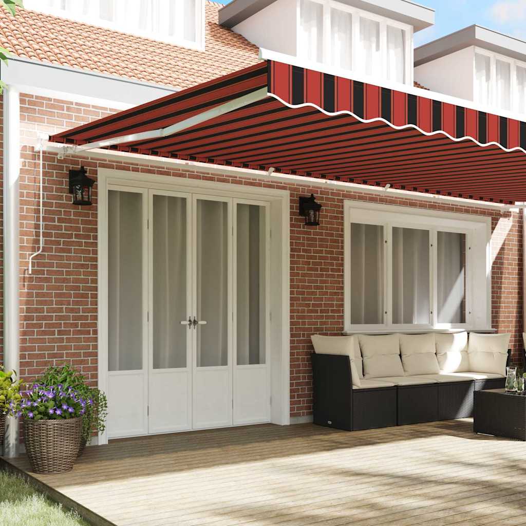 Retractable Awning Orange and Brown 600 x 350 cm Fabric