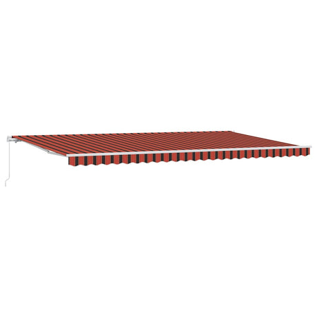 Retractable Awning Orange and Brown 600 x 350 cm Fabric