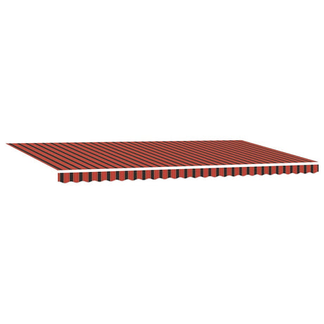 Retractable Awning Manual Orange and brown 600 x 350 cm Fabric