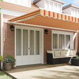 Retractable Awning Yellow, Orange 600 x 350 cm Polyester, Metal