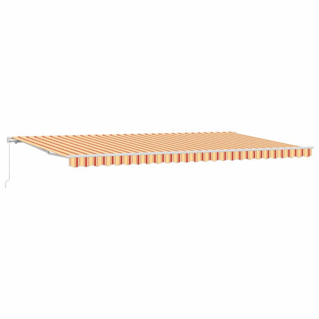 Retractable Awning Yellow, Orange 600 x 350 cm Polyester, Metal