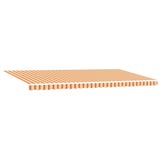 Retractable Awning Yellow, Orange 600 x 350 cm Polyester, Metal