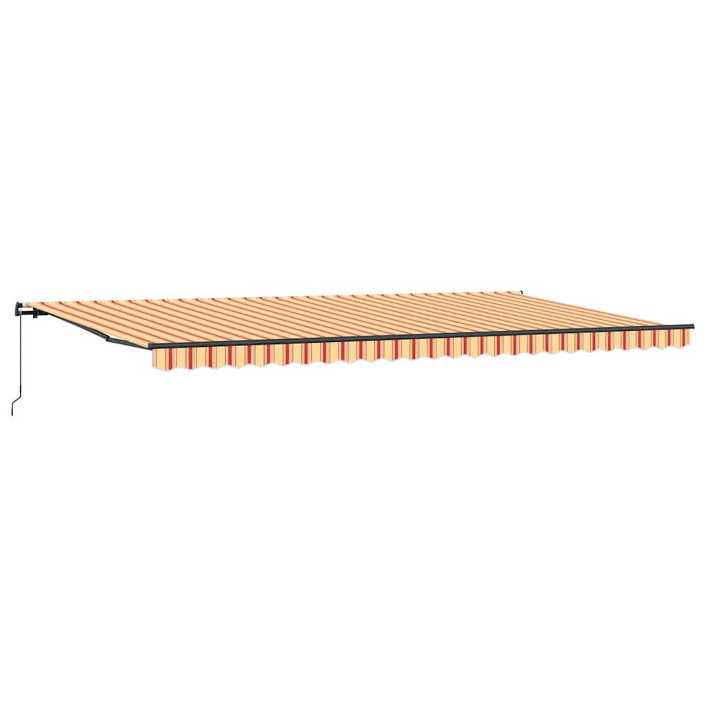 Retractable Awning Manual Yellow and orange 600 x 350 cm Fabric