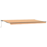 Retractable Awning Manual Yellow and orange 600 x 350 cm Fabric