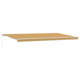 Retractable Awning Multicolour 600 x 350 cm Polyester, Metal