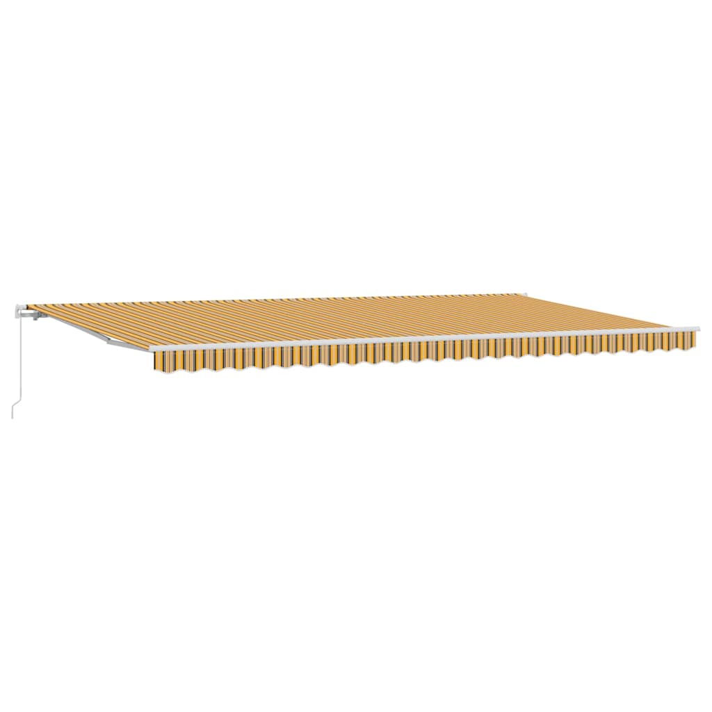 Retractable Awning Multicolour 600 x 350 cm Polyester and Metal
