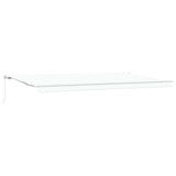 Retractable Awning White 600 x 350 cm Polyester and Metal