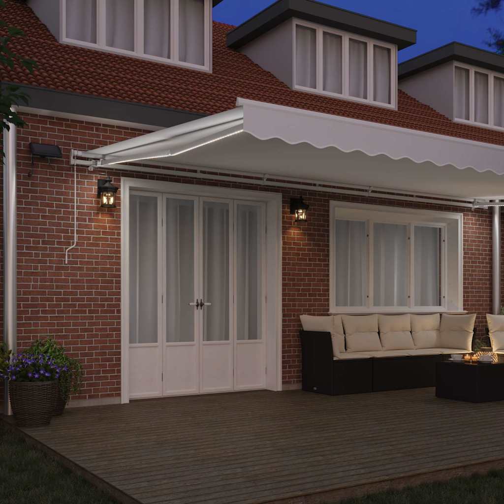 Retractable Awning with Manual 600 x 350 cm White