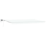 Retractable Awning with Manual 600 x 350 cm White