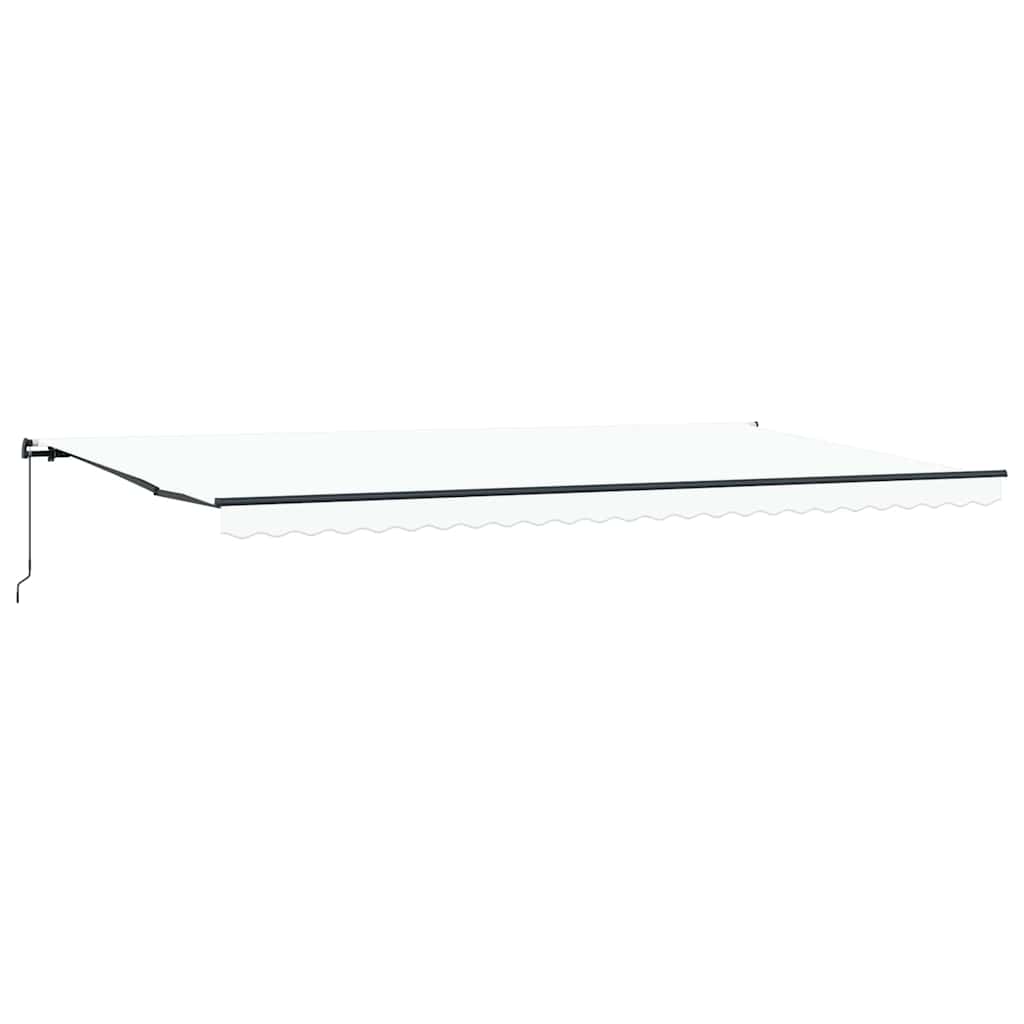 Awning Manual White 600 x 350 cm Fabric