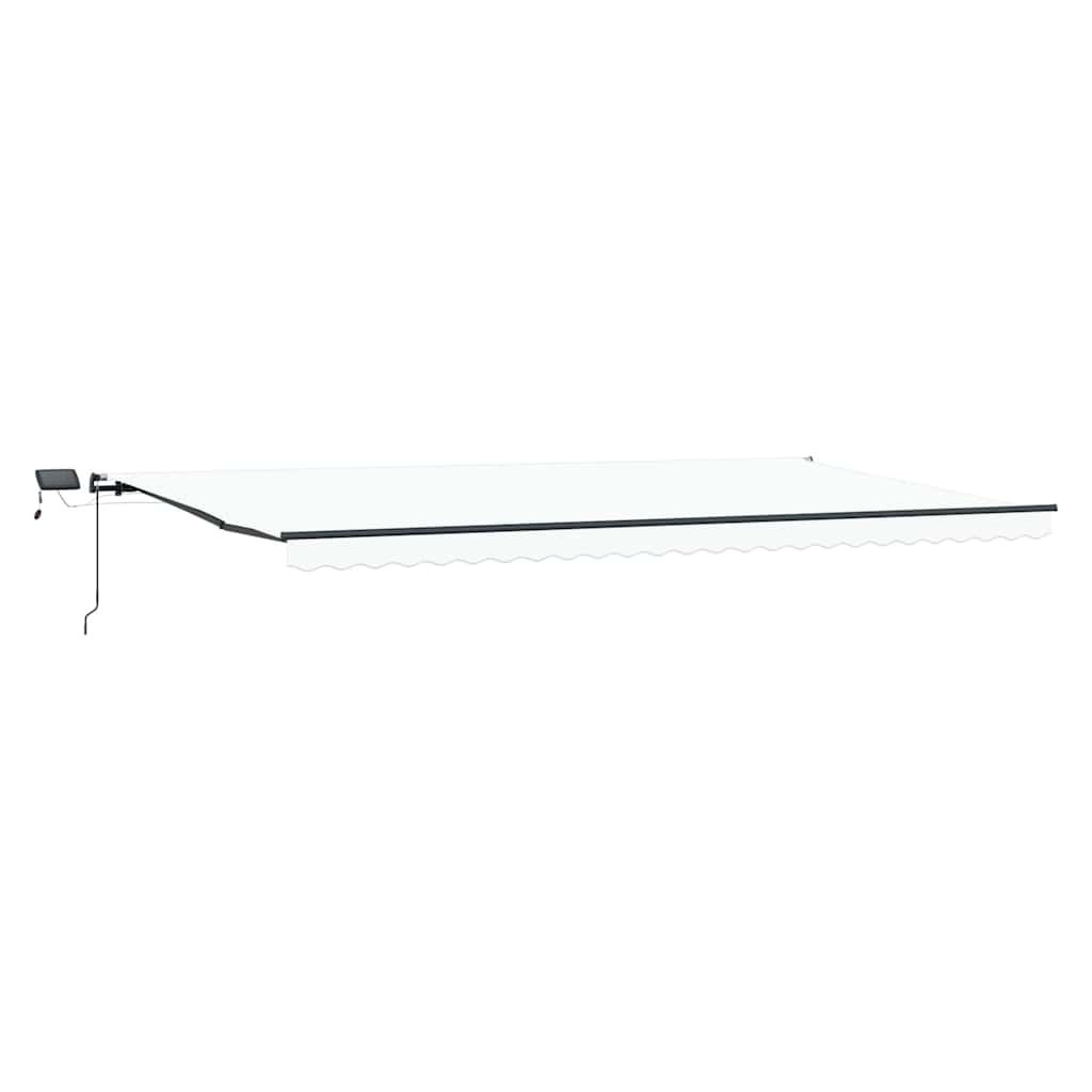 Retractable Awning Manual White 600 x 350 cm Fabric