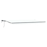 Retractable Awning Manual White 600 x 350 cm Fabric
