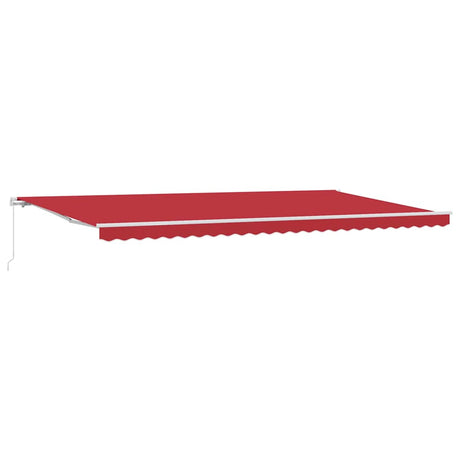 Retractable Awning Manual Red 600 x 350 cm Polyester, Metal