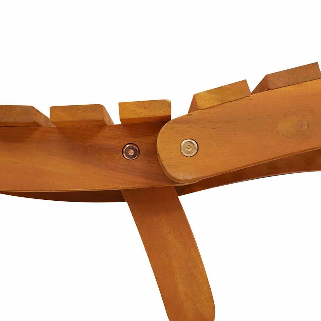 Sun lounger 2 pcs Brown 55 x 184 x 64cm Solid Acacia wood