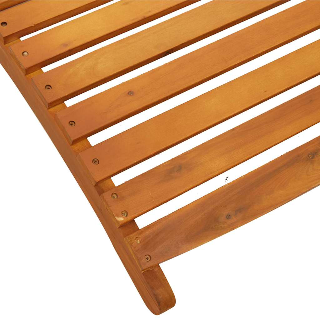 Sun lounger 2 pcs Brown 55 x 184 x 64cm Solid Acacia wood