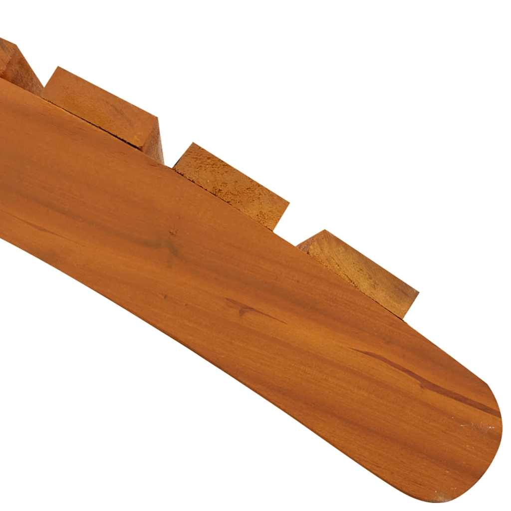 Sun lounger 2 pcs Brown 55 x 184 x 64cm Solid Acacia wood