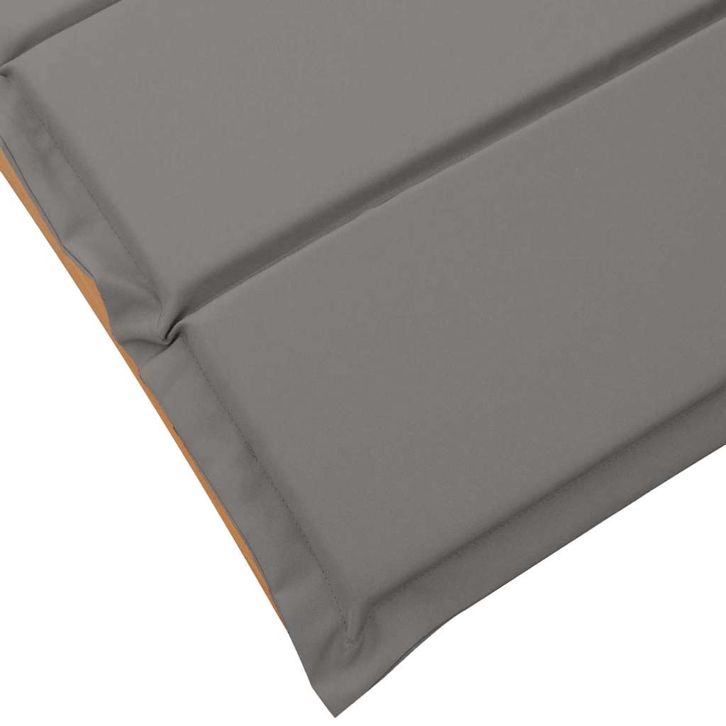 Sun lounger 2 pcs Grey 184 x 55 x 64cm Solid Acacia wood