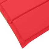 Sun lounger 2 pcs Red 184 x 55 x 64cm Solid Acacia wood
