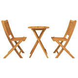 Garden Bistro Set 3 pcs Brown Solid acacia wood