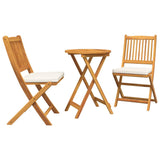 Garden Bistro Set 3 pcs Brown Solid acacia wood