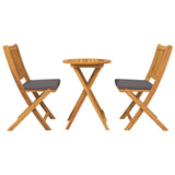 Garden Bistro Set 3 pcs Brown Solid acacia wood
