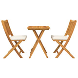 Garden Bistro Set 3 pcs Brown Solid acacia wood