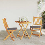 Garden Bistro Set 3 pcs Brown Solid acacia wood