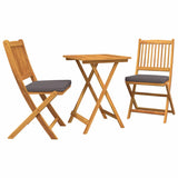 Garden Bistro Set 3 pcs Brown Solid acacia wood