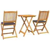Garden Bistro Set 3 pcs Brown Solid acacia wood