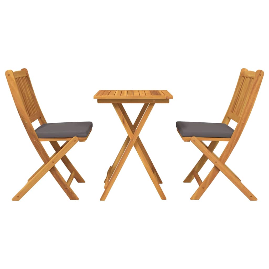 Garden Bistro Set 3 pcs Brown Solid acacia wood