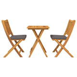 Garden Bistro Set 3 pcs Brown Solid acacia wood