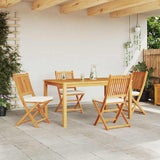 Folding Chair 4 pcs White 49 x 57.5 x 92cm Solid Acacia wood