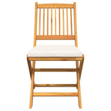 Folding Chair 4 pcs White 49 x 57.5 x 92cm Solid Acacia wood