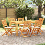 Folding Chair 6 pcs White 49 x 57.5 x 92cm Solid Acacia wood