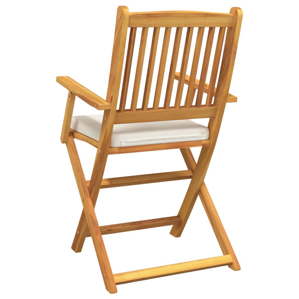 Folding Chair 6 pcs White 49 x 57.5 x 92cm Solid Acacia wood