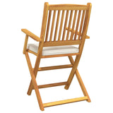 Folding Chair 6 pcs White 49 x 57.5 x 92cm Solid Acacia wood