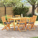 Folding Chair 6 pcs Grey 49 x 57.5 x 92cm Solid Acacia wood