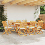 Folding Chair 8 pcs White 49 x 57.5 x 92cm Solid Acacia wood