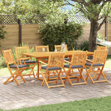 Folding Chair 8 pcs Grey 49 x 57.5 x 92cm Solid Acacia wood
