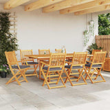 Folding Chair 8 pcs Grey 49 x 57.5 x 92cm Solid Acacia wood