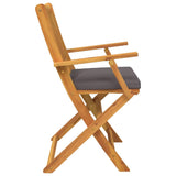 Folding Chair 8 pcs Grey 49 x 57.5 x 92cm Solid Acacia wood