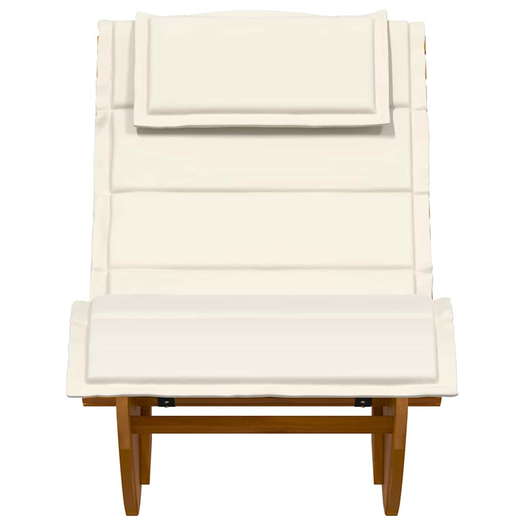 Sun Lounger 2 pcs Brown 60 x 154 x 74cm Solid Acacia wood
