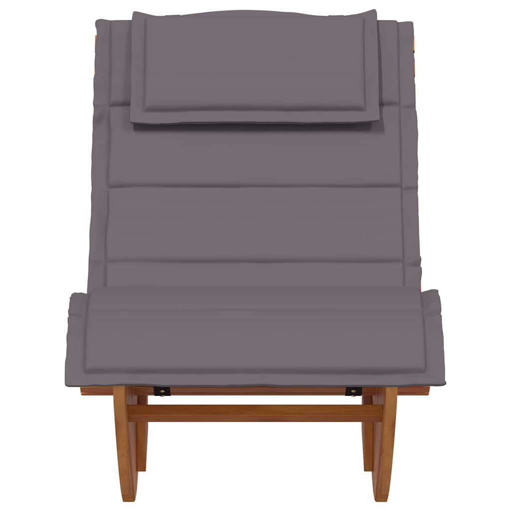 Sun Lounger 2 pcs Brown 60 x 154 x 74cm Solid Acacia wood