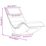 Sun Lounger 2 pcs Brown 60 x 154 x 74cm Solid Acacia wood