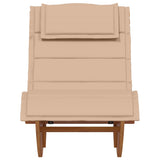 Sun Lounger 2 pcs Brown 60 x 154 x 74cm Solid Acacia wood