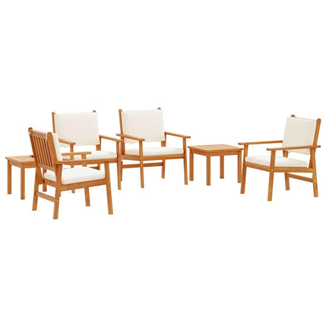 Garden Sofa Set 6 pcs Brown 45 x 45 x 38cm Solid Acacia wood