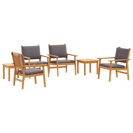 Garden Sofa Set 6 pcs Brown 45 x 45 x 38cm Solid Acacia wood