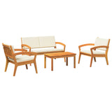 Bistro Set 4 pcs Brown 75 x 45 x 38cm Solid Acacia wood