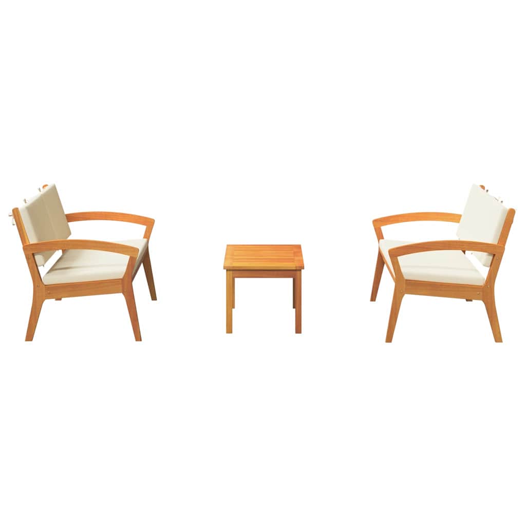 Bistro Set 3 pcs Brown 75 x 45 x 38cm Solid Acacia wood